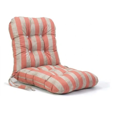 Μαξιλάρι μπαμπού wide stripes orange design ύφασμα λονέτα με πλάτη