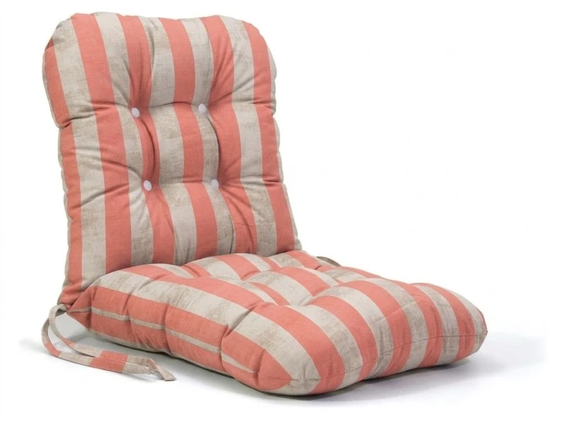 Μαξιλάρι μπαμπού wide stripes orange design ύφασμα λονέτα με πλάτη