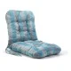 Μαξιλάρι μπαμπού wide stripes turquoise design ύφασμα λονέτα με πλάτη | Mypouf.gr