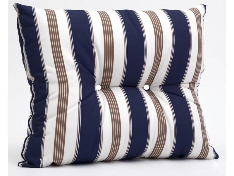 Μαξιλάρι Πλάτης Με 2 Κουμπιά dark blue stripes design - Λονέτα Ύφασμα