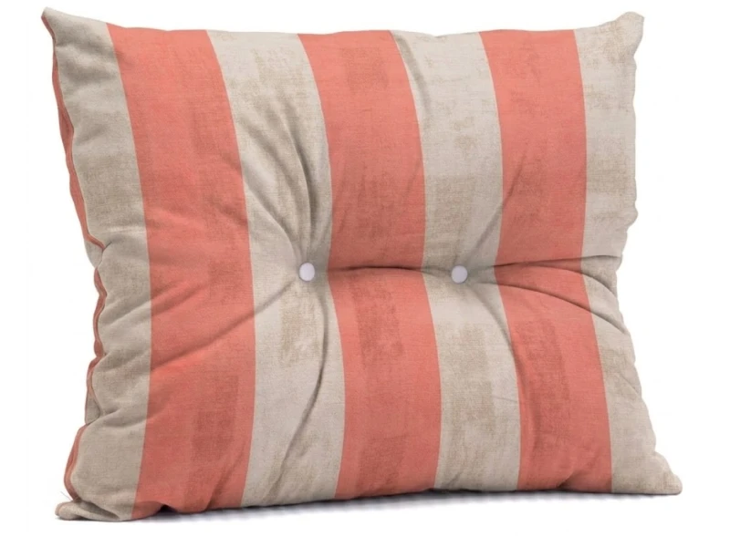 Μαξιλάρι Πλάτης Με 2 Κουμπιά wide stripes orange - Λονέτα Ύφασμα
