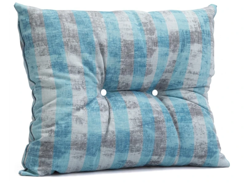 Μαξιλάρι Πλάτης Με 2 Κουμπιά wide stripes turquoise design - Λονέτα Ύφασμα