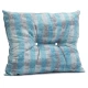Μαξιλάρι Πλάτης Με 2 Κουμπιά wide stripes turquoise design - Λονέτα Ύφασμα | Mypouf.gr