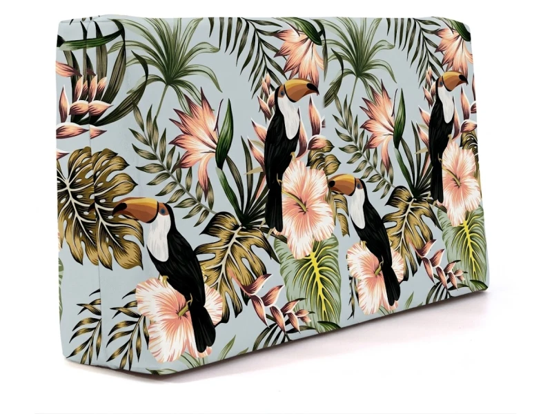 Μαξιλάρι πλάτης τριγωνικό Tukanpink design - Λονέτα Ύφασμα