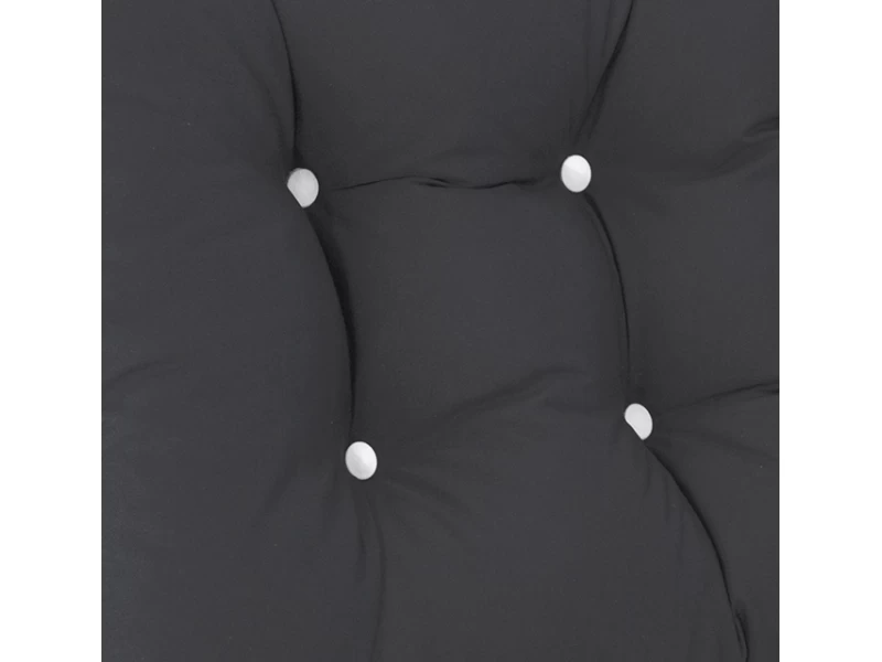 Μαξιλάρι μονόχρωμο αδιάβροχο γκρι σκούρο για καναπέ - παλέτα με κουμπιά - Μπαμπού