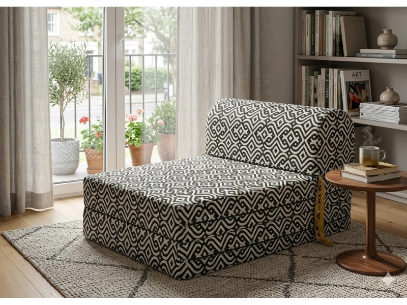 Πολυθρόνα - Κρεβάτι Flip Chair Florina - 70% αδιαβροχοποίηση Ύφασμα απόχρωση σχέδιο (Rail Design 15221-01)