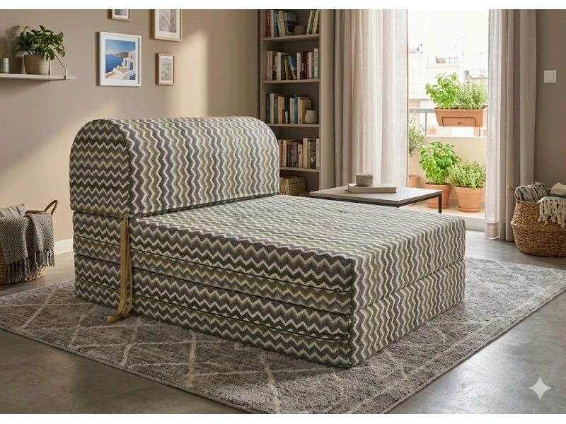 Πολυθρόνα - Κρεβάτι Flip Chair Florina - 70% αδιαβροχοποίηση Ύφασμα απόχρωση σχέδιο (Zik-Zak)