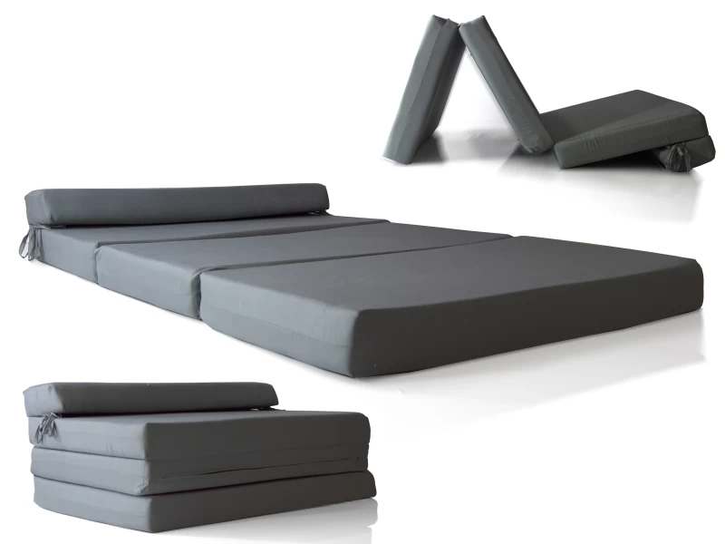 Καναπές - Κρεβάτι Flip Sofa γκρί Kansas με φερμουάρ