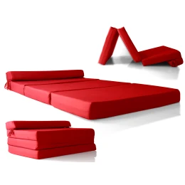 Καναπές - Κρεβάτι Flip Sofa κόκκινο Kansas με φερμουάρ