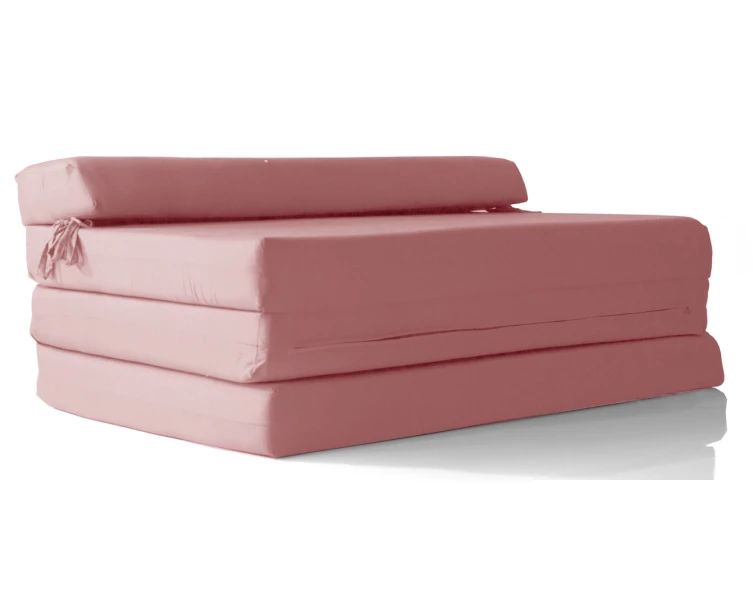 Καναπές - Κρεβάτι Flip Sofa σομόν - ροζ Kansas με φερμουάρ | Mypouf.gr