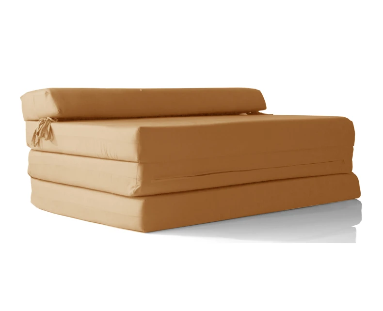 Καναπές - Κρεβάτι Flip Sofa πορτοκαλί Kansas με φερμουάρ | Mypouf.gr