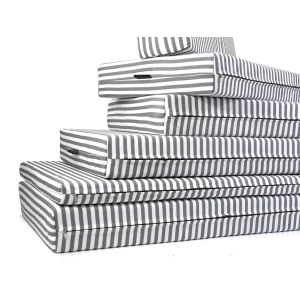 Μαξιλάρι αδιάβροχο 100% PP Olefin ύφασμα μονόχρωμο γκρι με ρίγες για παλέτα και ευρωπαλέτα