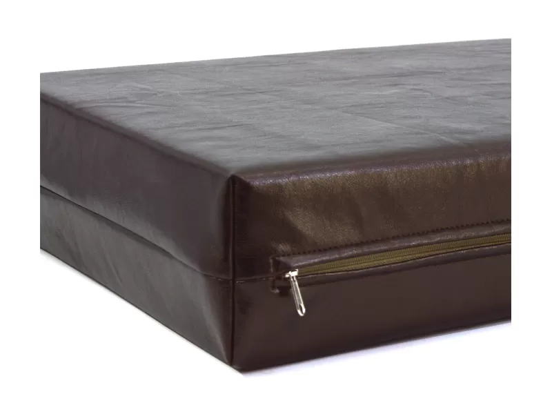 Μαξιλάρι Για Καναπέ / Παλέτα Δερματίνη Minesota - Μεταλλικό Καφέ Με Φερμουάρ