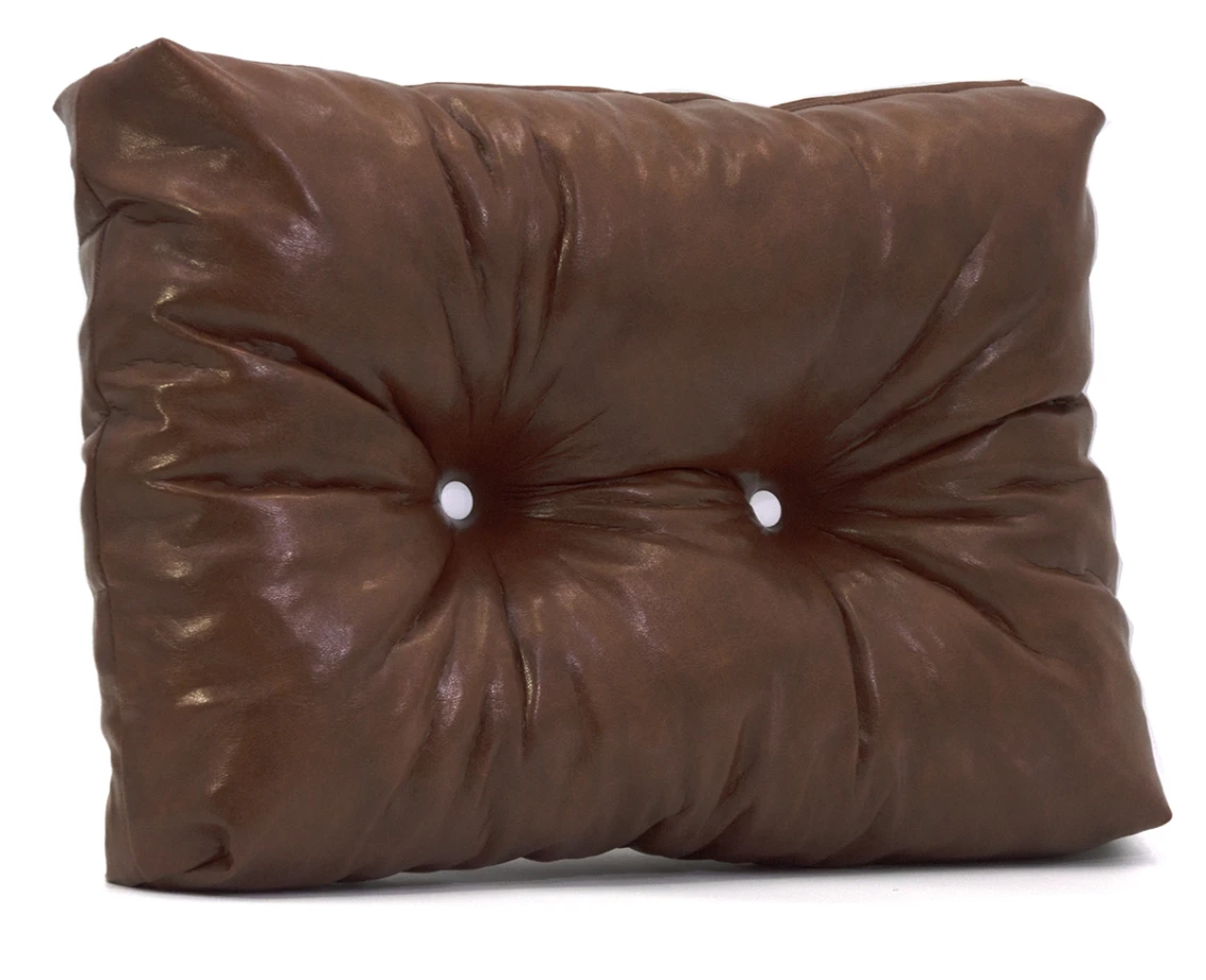 Μαξιλάρι Δερματίνη Πλάτης με Κουμπιά Minesota 11 - Cinnamon Light Brown | Mypouf.gr