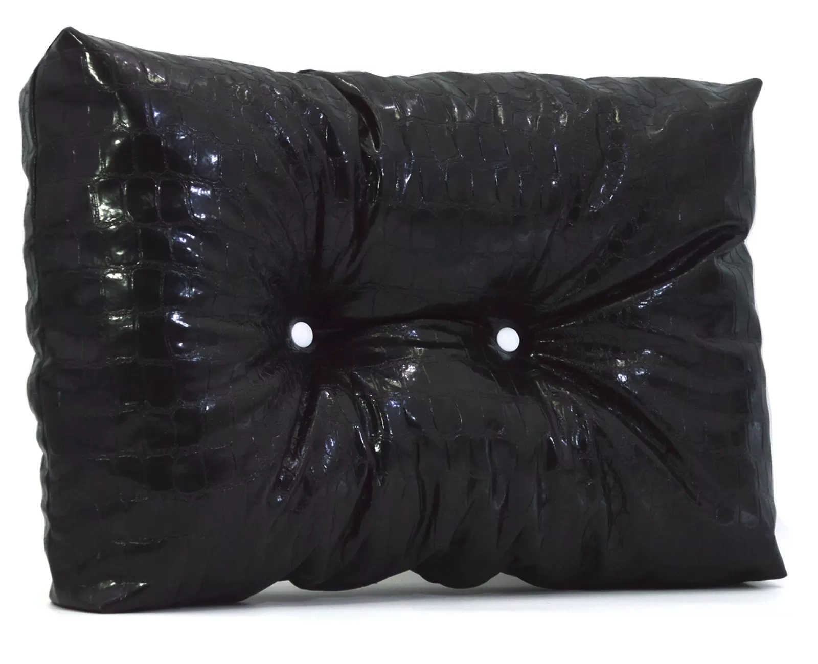Μαξιλάρι Δερματίνη Πλάτης με Κουμπιά Nevada 3 - Black Crocodile Effect | Mypouf.gr Μαξιλάρι Δερματίνη Πλάτης με Κουμπιά Nevada 3 - Black Crocodile Effect | Mypouf.gr