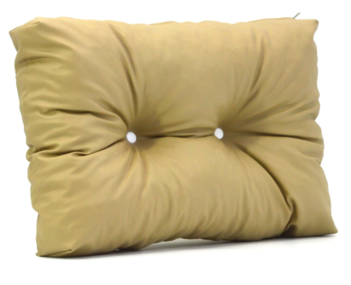 Μαξιλάρι Δερματίνη Πλάτης με Κουμπιά Odario 17 - Cappuccino Beige 