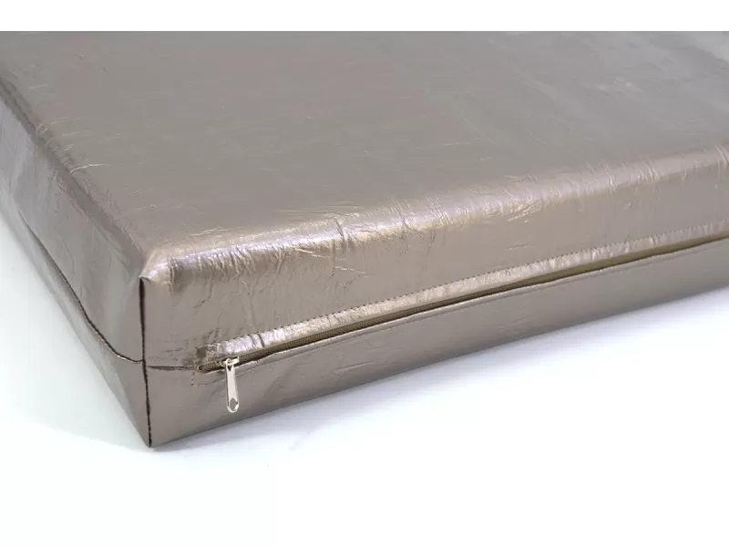 Μαξιλάρι Για Καναπέ / Παλέτα Δερματίνη Aiowa 14 Μεταλλικό Γκρι - Καφέ Με Φερμουάρ