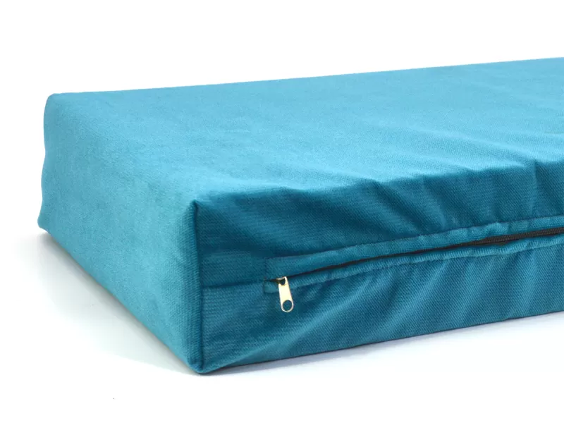 Μαξιλάρι Για Καναπέ / Παλέτα Βελούδο - Luiziana 09 Πετρόλ Με Φερμουάρ