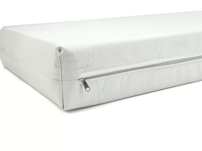 Μαξιλάρι Για Καναπέ / Παλέτα Δερματίνη Miami - Λευκό Με Φερμουάρ