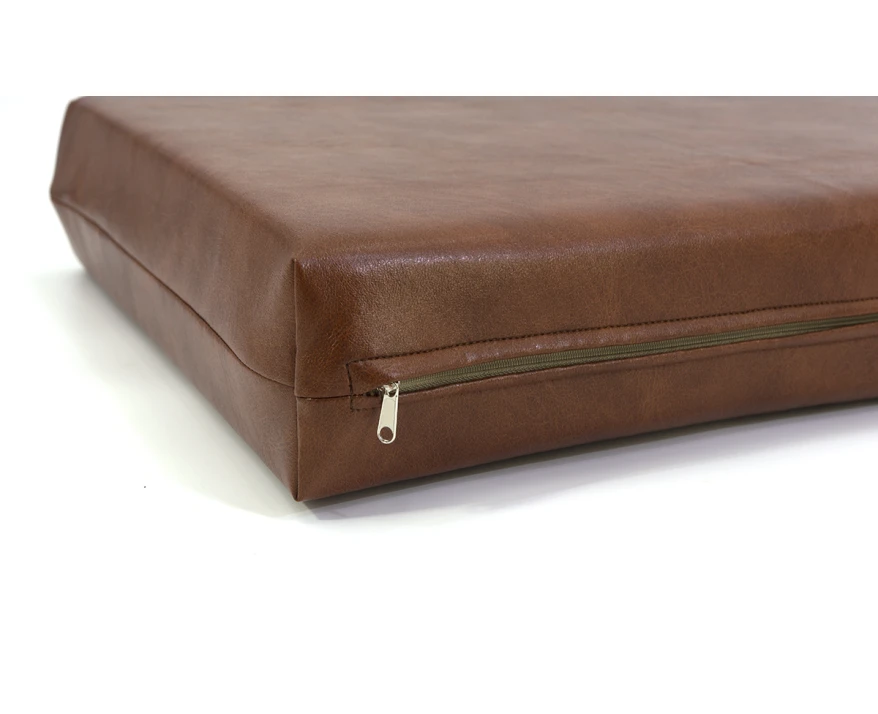 Μαξιλάρι για Καναπέ / Παλέτα  Δερματίνη Minesota 11 Cinnamon Light Brown Με Φερμουάρ - Εικόνα 2 | Mypouf.gr