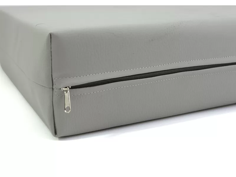 Μαξιλάρι Για Καναπέ / Παλέτα Δερματίνη Mizuri 13 Ανοιχτό Γκρι Με Φερμουάρ