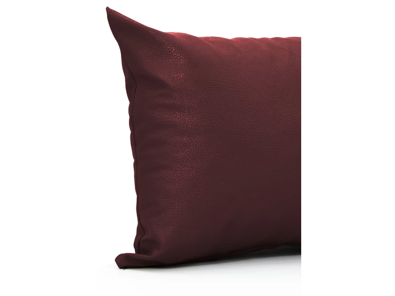 Μαξιλάρι Δερματίνη καναπέ Odario 20 - Burgundy Με Φερμουάρ