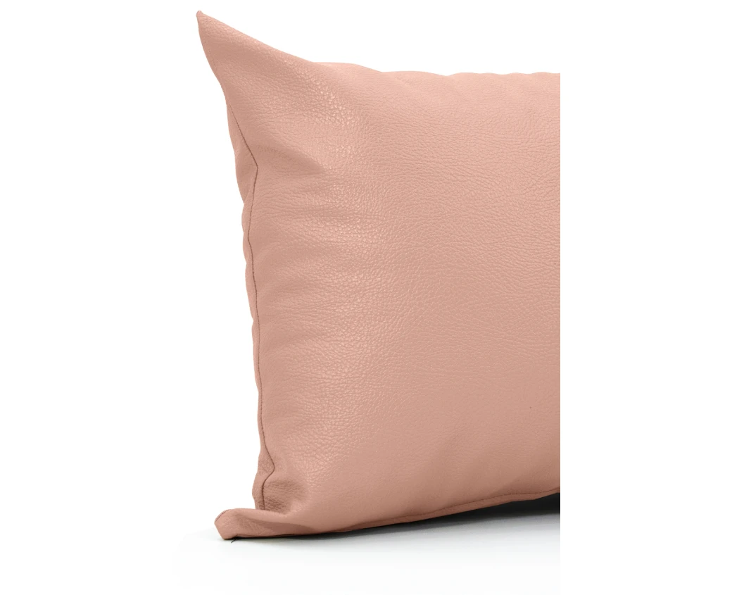 Μαξιλάρι Δερματίνη καναπέ Odario 26 - Dusty Pink Με Φερμουάρ | Mypouf.gr