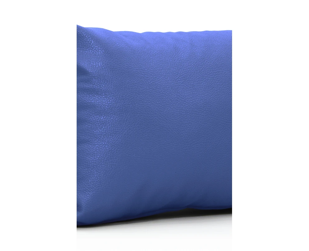 Μαξιλάρι Δερματίνη καναπέ Odario 7 - Egyptian Blue Με Φερμουάρ | Mypouf.gr