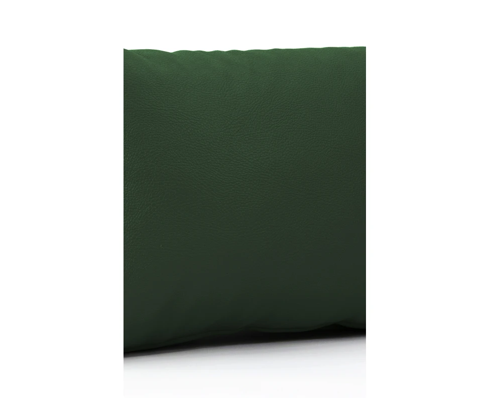 Μαξιλάρι Δερματίνη καναπέ Odario 8 - Dark Green Με Φερμουάρ | Mypouf.gr