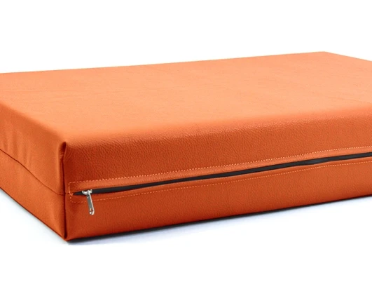 Μαξιλάρι Για Καναπέ / Παλέτα Δερματίνη Odario 19 - Orange Με Φερμουάρ | Mypouf.gr
