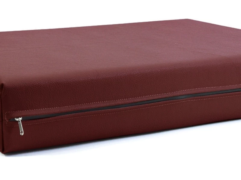 Μαξιλάρι Για Καναπέ / Παλέτα Δερματίνη Odario 20 - Burgundy Με Φερμουάρ