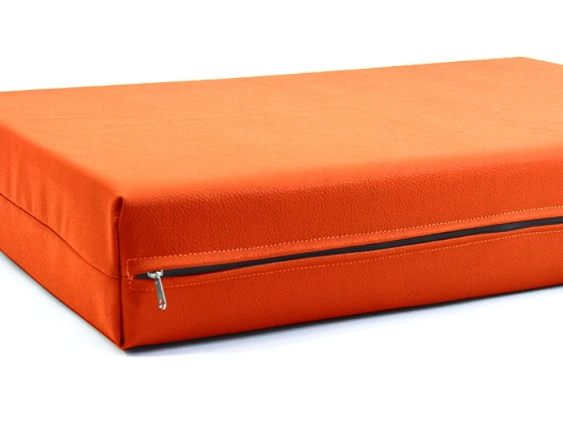 Μαξιλάρι Για Καναπέ / Παλέτα Δερματίνη Odario 25 - Vivid Orange Με Φερμουάρ