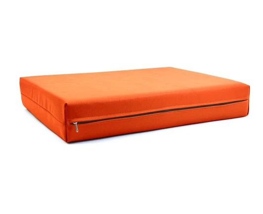 Μαξιλάρι Για Καναπέ / Παλέτα Δερματίνη Odario 25 - Vivid Orange Με Φερμουάρ | Mypouf.gr