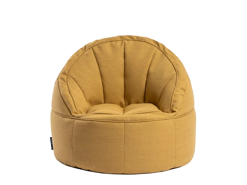 Πουφ Πολυθρόνα LINDE Κίτρινο Ύφασμα 70x75cm