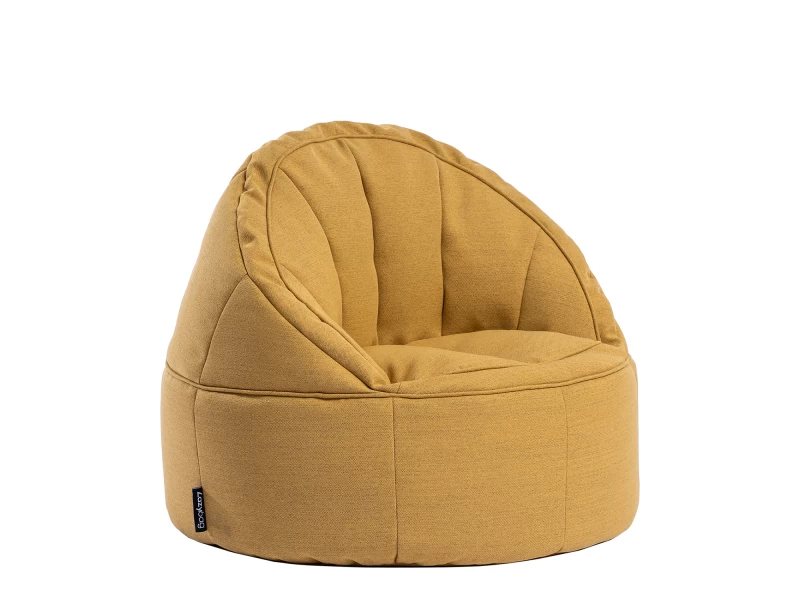 Πουφ Πολυθρόνα LINDE Κίτρινο Ύφασμα 70x75cm