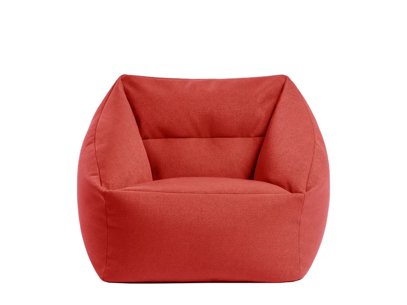 Πουφ Πολυθρόνα MAZIA Κόκκινο Ύφασμα 64x64x66.5cm