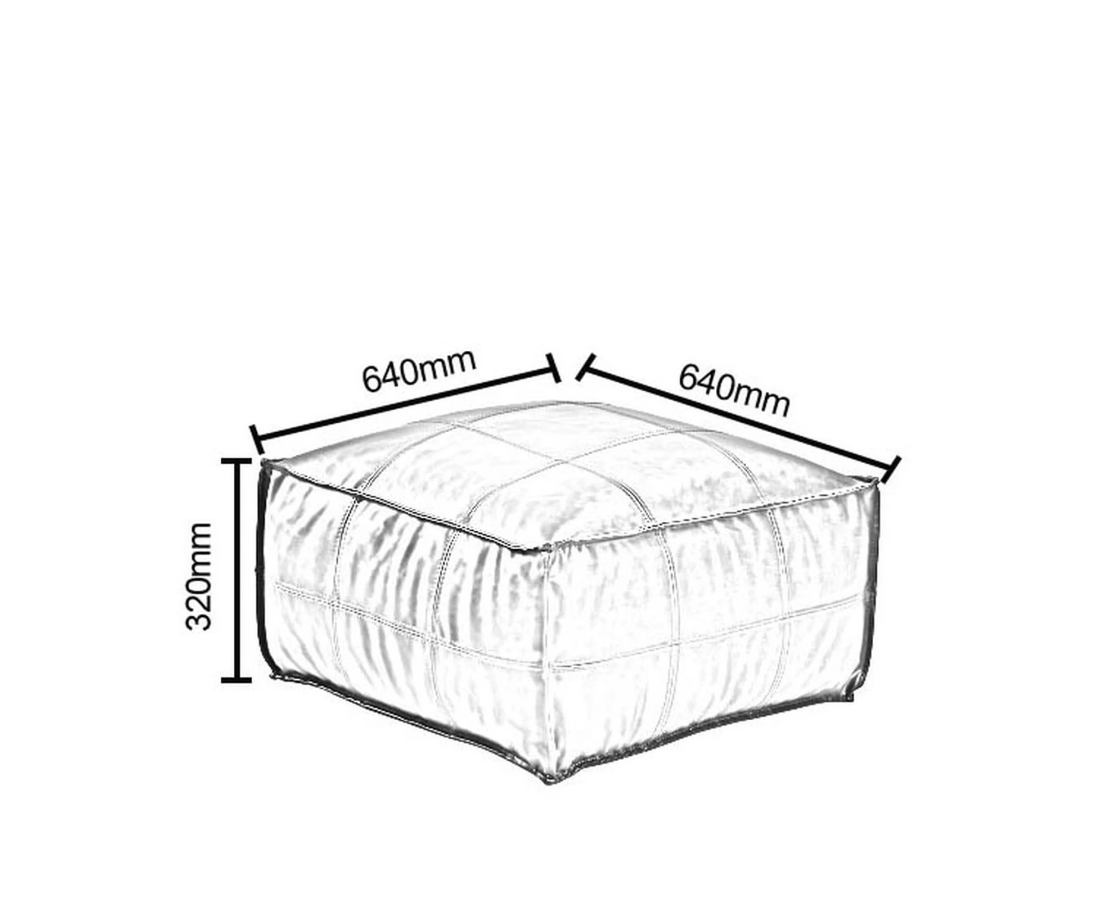 Πουφ OMARI Μαύρο Δέρμα 64x64x32cm | Mypouf.gr Πουφ OMARI Μαύρο Δέρμα 64x64x32cm | Mypouf.gr