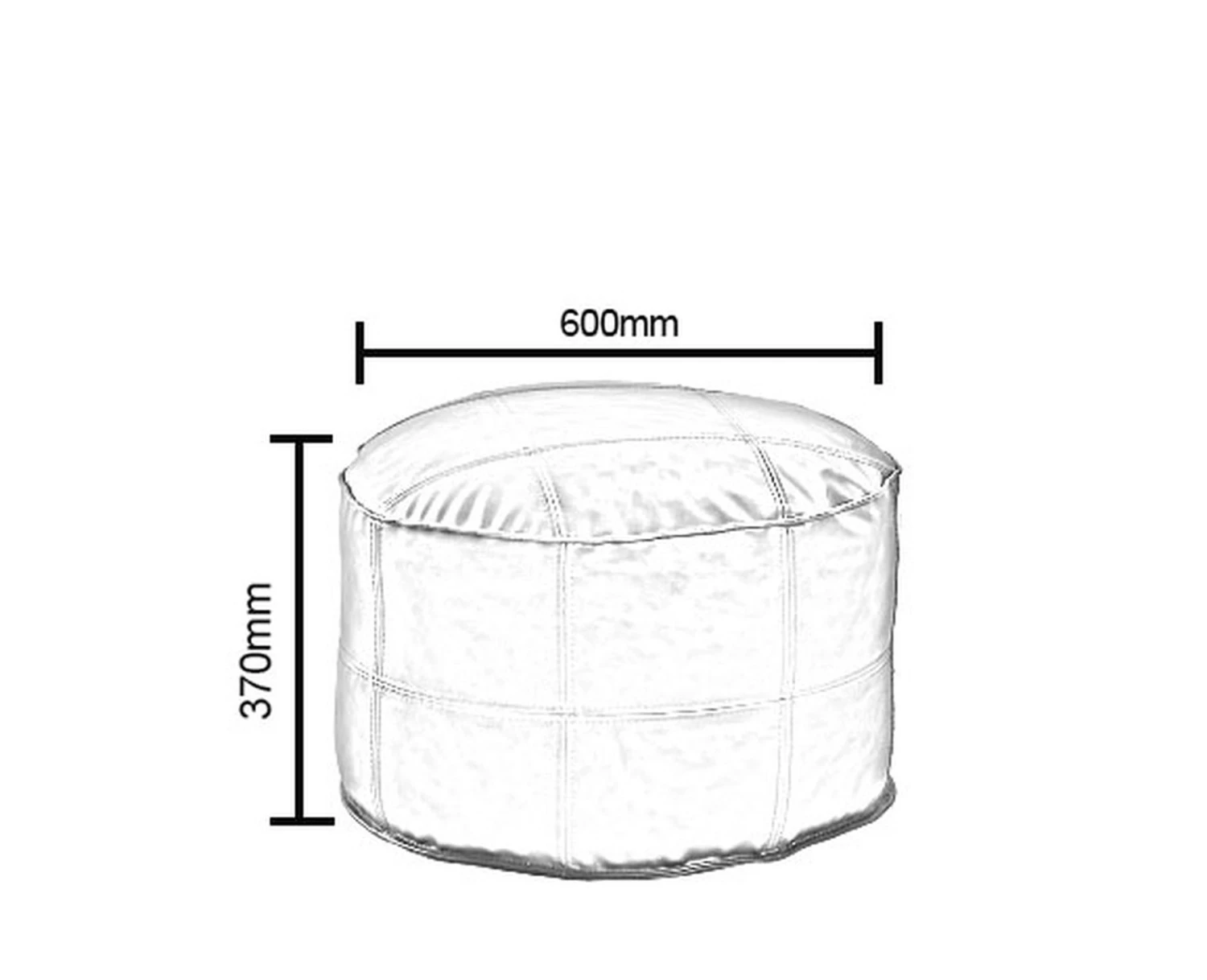 Πουφ AKILA Camel Δέρμα Φ86x39cm - Εικόνα 2 | Mypouf.gr