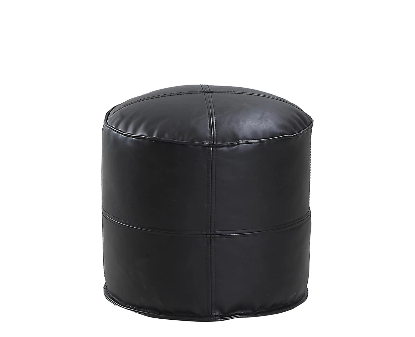 Πουφ CHISISI Μαύρο Δέρμα Φ45x35cm | Mypouf.gr Πουφ CHISISI Μαύρο Δέρμα Φ45x35cm | Mypouf.gr