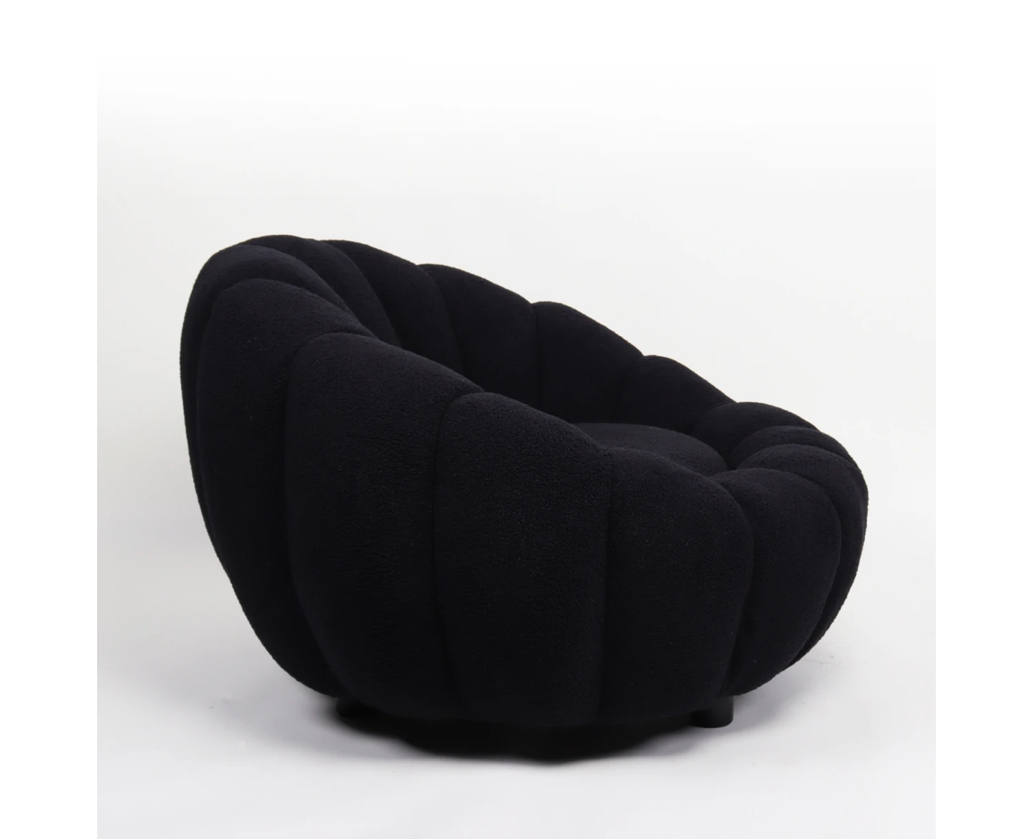 Πολυθρόνα AFET Μαύρο Ύφασμα/Ξύλο 94x89x61cm | Mypouf.gr