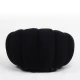 Πολυθρόνα AFET Μαύρο Ύφασμα/Ξύλο 94x89x61cm | Mypouf.gr