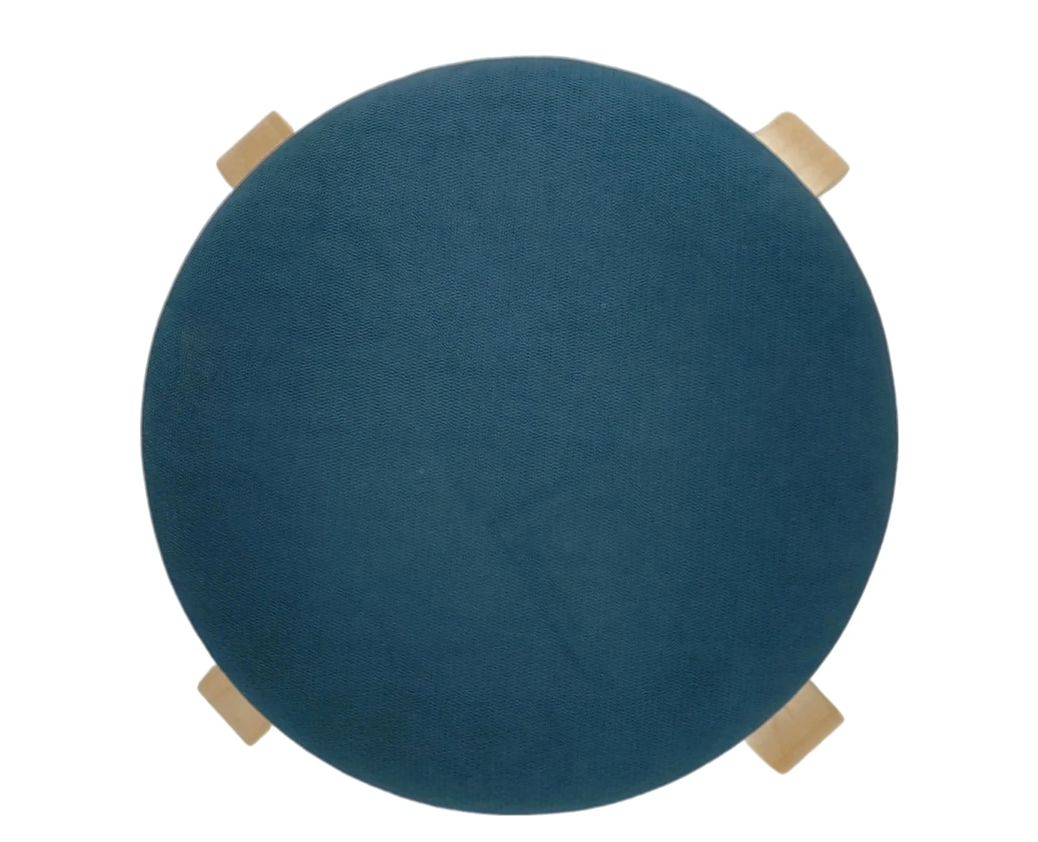 Σκαμπό MILOA Μπλε/Φυσικό Ύφασμα/Ξύλο 42x42x45cm - Εικόνα 4 | Mypouf.gr