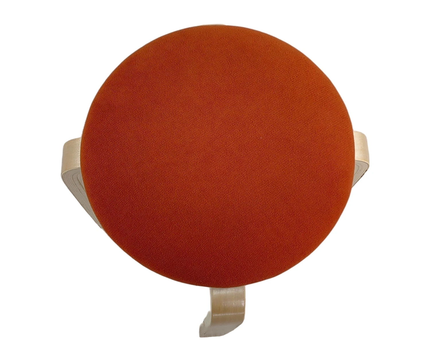 Σκαμπό MILOA Πορτοκαλί/Φυσικό Ύφασμα/Ξύλο 42x42x45cm - Εικόνα 5 | Mypouf.gr