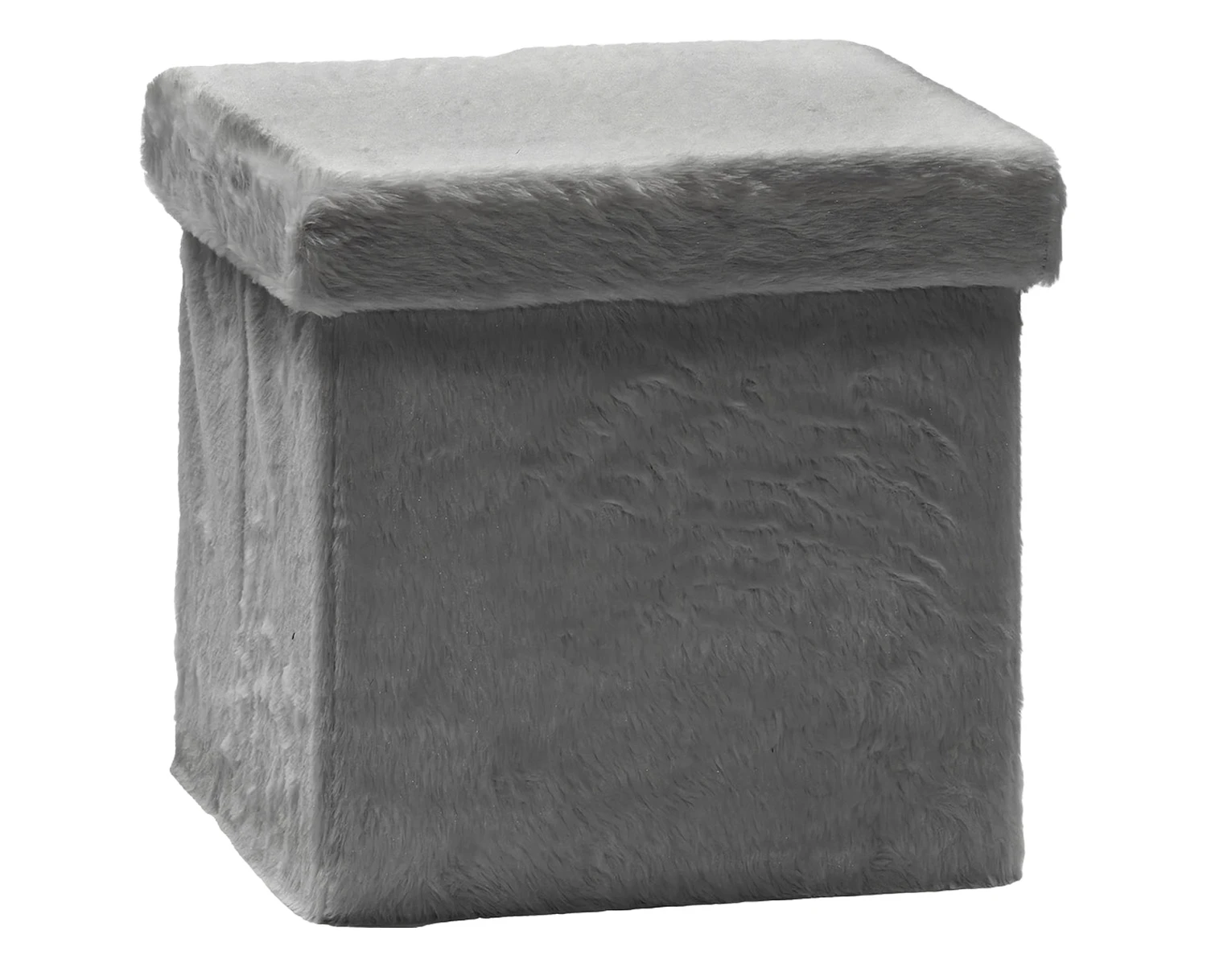 Πουφ Αναδιπλούμενο Γκρι Velure 38x38cm