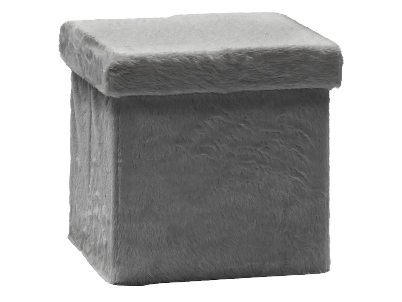 Πουφ Αναδιπλούμενο Γκρι Velure 38x38cm