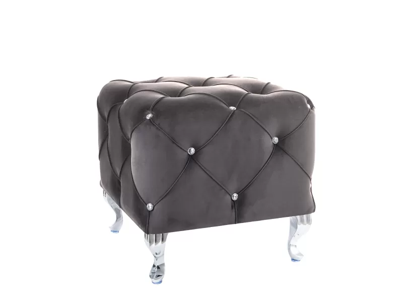Σκαμπό Σαλονιού Με Βελούδο Hestia K 50X50X46 Diommi Hestiakv14S