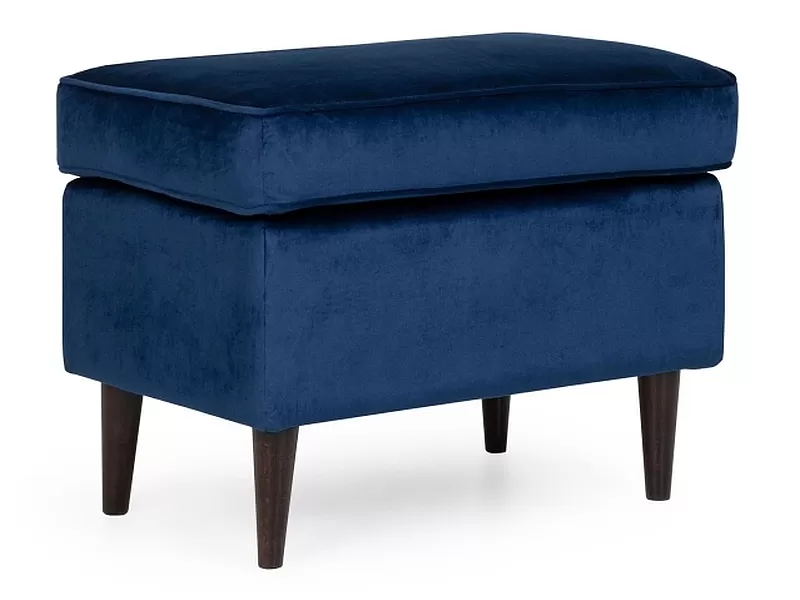 Σκαμπό Ron Velvet Υποπόδιο Navy Bluvel 86 / Wenge (P) Diommi Ronv86Wp