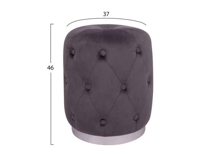 ΣΚΑΜΠΟ TORRIE HM8405.01 ΓΚΡΙ ΒΕΛΟΥΔΟ ΜΕ ΑΣΗΜΙ ΒΑΣΗ Φ37x46Υ εκ.