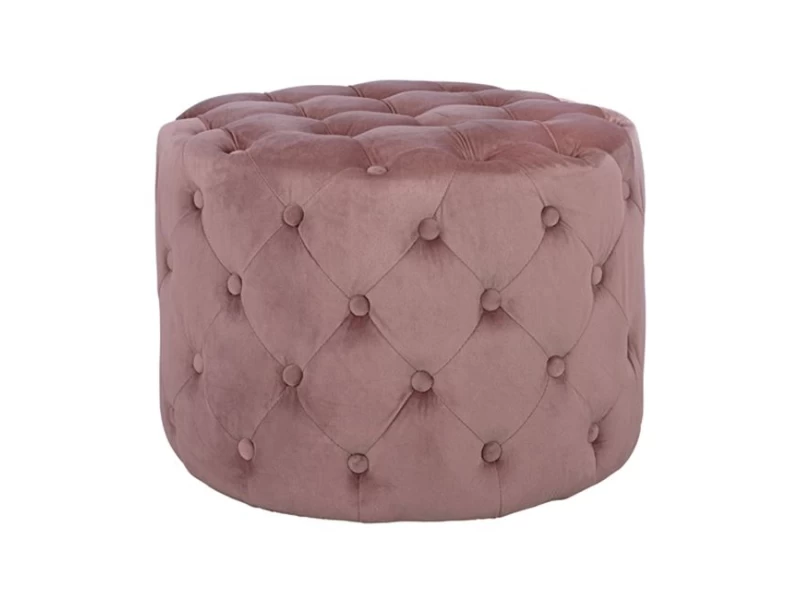 ΣΚΑΜΠΟ KASSIE  ΣΑΠΙΟ ΜΗΛΟ ΒΕΛΟΥΔΟ ΤΥΠΟΥ CHESTERFIELD HM8406.02 Φ60x43Υ εκ.