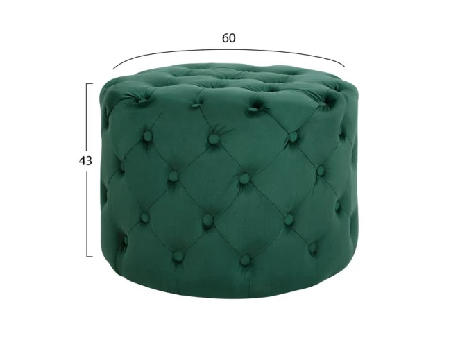 ΣΚΑΜΠΟ KASSIE ΚΥΠΑΡΙΣΣΙ ΒΕΛΟΥΔΟ ΤΥΠΟΥ CHESTERFIELD HM8406.03 Φ60x43Υ εκ.